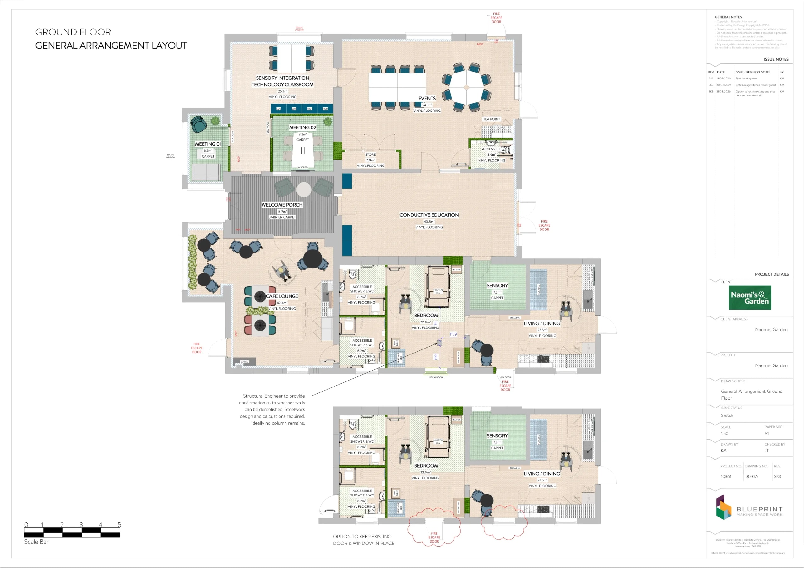 Naomi's Garden — 10361-00-GA-SK3-GF General Arrangement