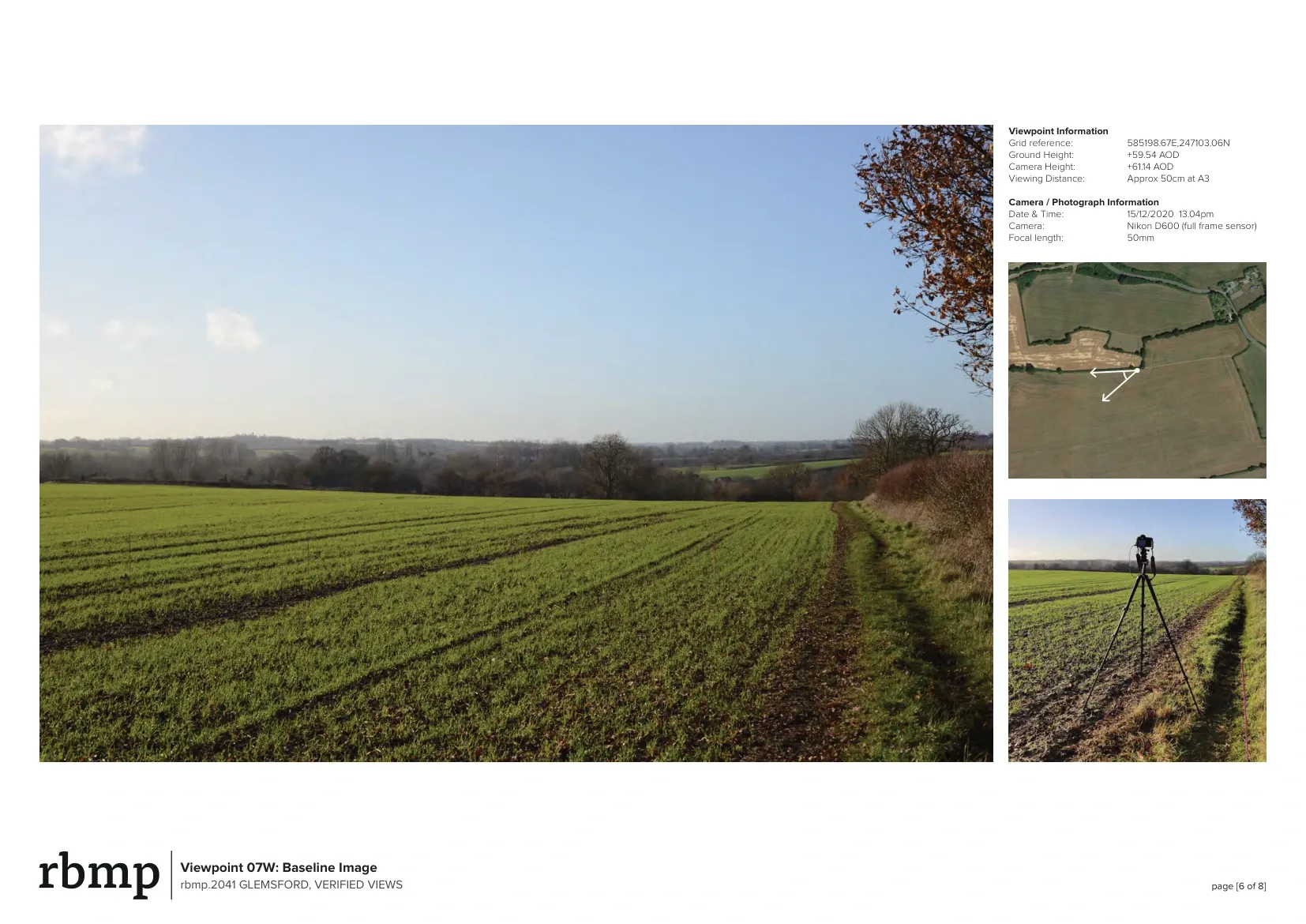 Glemsford baseline view across farmland before the proposed development
