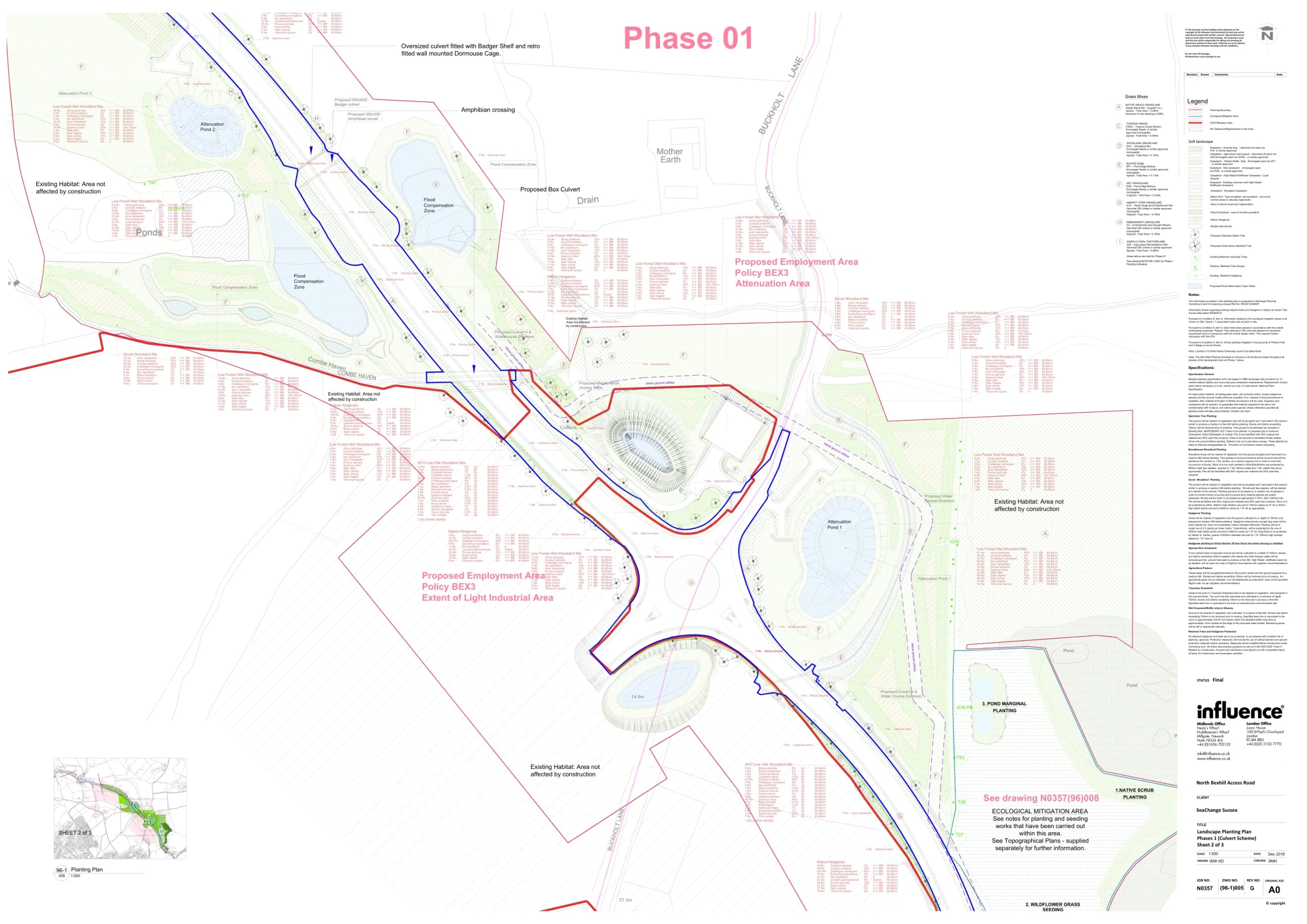 Sea Change Sussex — N0357(96-1) 005G Landscape Planting Plan - Phase 1